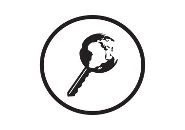 Dünya web simgesi anahtarı