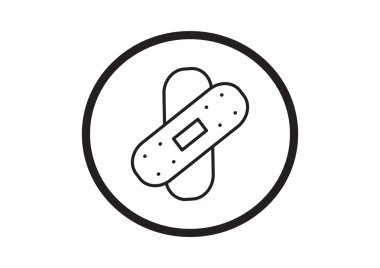 Bandaj sıva basit web simgesi