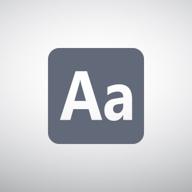 Smartphone alfabe işareti simgesi