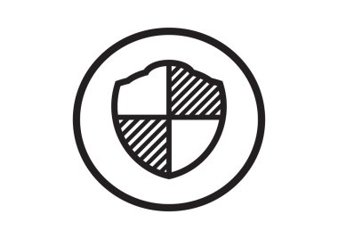 Basit kalkan web simgesi