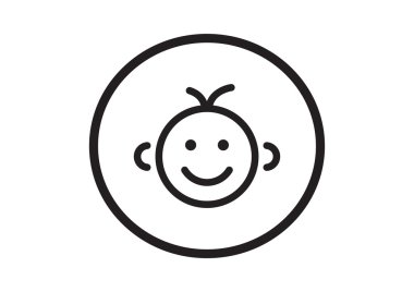 Mutlu bir çocuk yüzü doodle