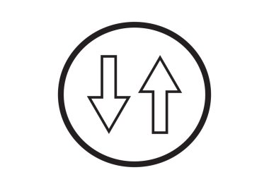 İki ok simgesi, geriye doğru kavramı