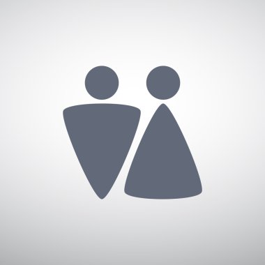 Cinsiyet işaretleri ile WC simgesi