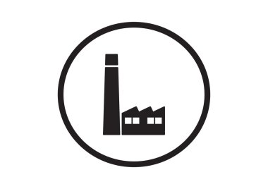 Fabrika binaları web simgesi