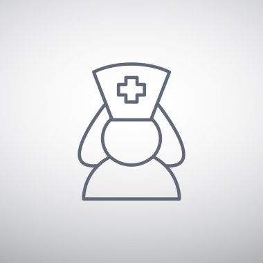 Hemşire siluet web simgesi
