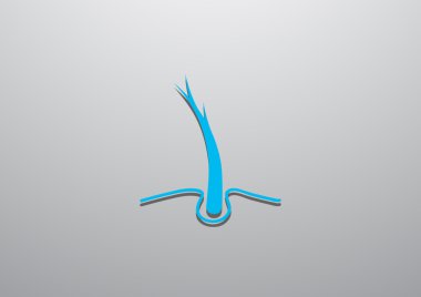 Hasarlı saçın web simgesi