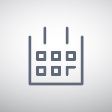 Takvim basit web simgesi yaprak