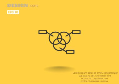 Basit yuvarlak Infographic web simgesi
