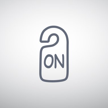 Etiket asılı üzerinde yazıt