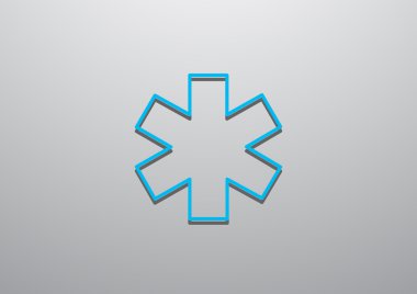 Tıp sembolü basit web simgesi