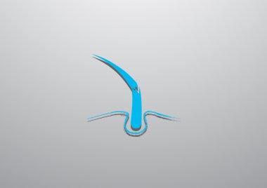 Hasarlı saçın web simgesi