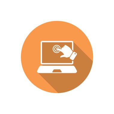 Dokunmatik ekranda dizüstü web simgesi