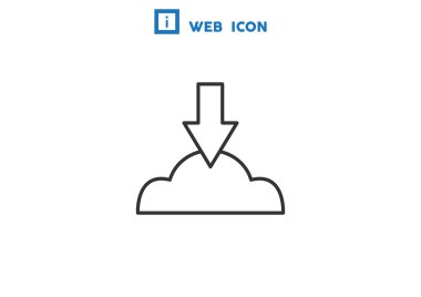 Bulut dosya download simgesi