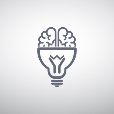 Ampul simgesi olan beyin