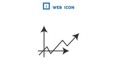 Eğri ok basit simgeyle grafik