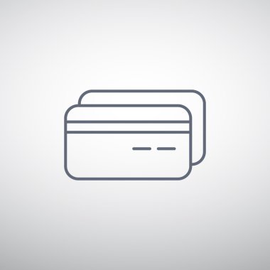 Plastik kart basit web simgesi