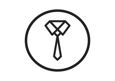 Düğümlü kravat basit web simgesi