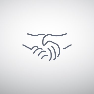 El sıkışma basit web simgesi