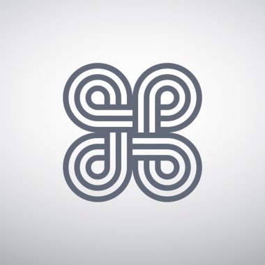 Eğrisi simetrik şekiller desen