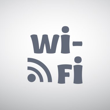 Wi-Fi yazıt dalgalar simgesiyle