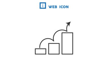 Grafik simgesi üzerinde Eğri ok