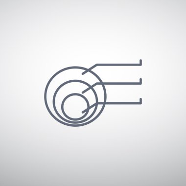 Basit yuvarlak Infographic web simgesi