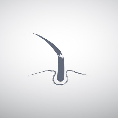 Hasarlı saçın web simgesi