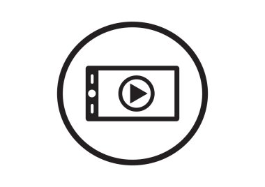 Smartphone ekranında video işareti