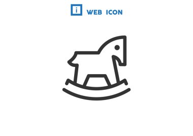 Çocuk oyuncak at web simgesi