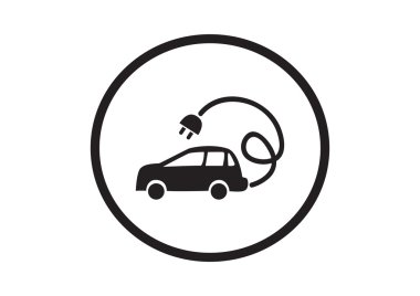 Elektrik araba basit web simgesi