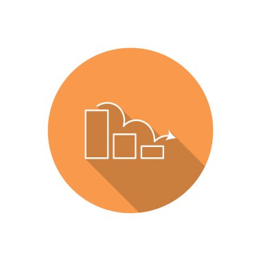 Grafik simgesi üzerinde Eğri ok