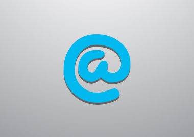 Geniş e-posta işareti web simgesi