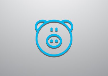 Domuz kafa basit web simgesi