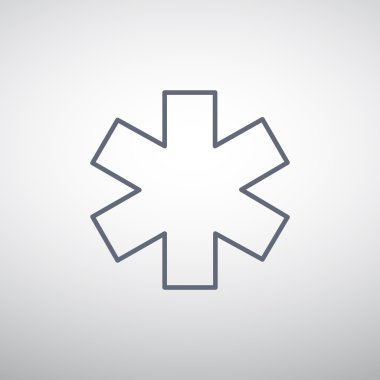 Tıp sembolü basit web simgesi