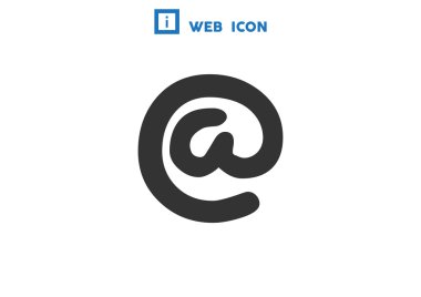 Geniş e-posta işareti web simgesi