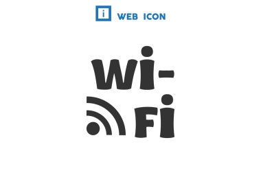 Wi-Fi yazıt dalgalar simgesiyle
