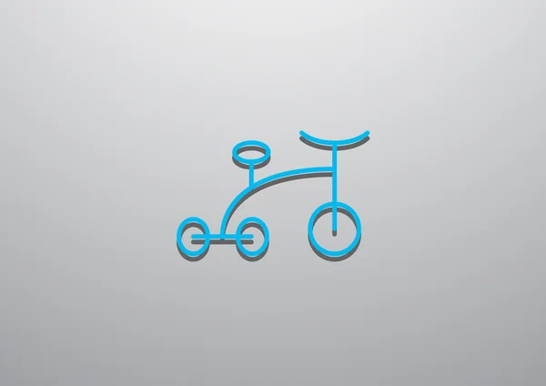 Bebé triciclo icono simple — Vector de stock