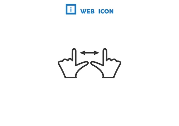 Touch operation simple web icon — Stock Vector