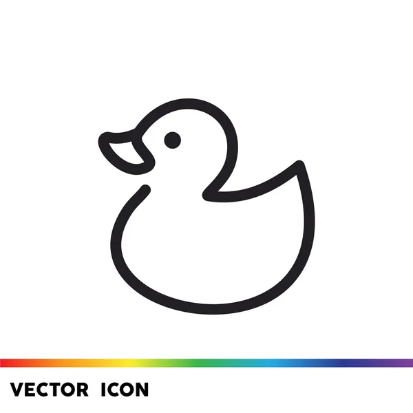 Toy duckling bosquejo icono web — Vector de stock