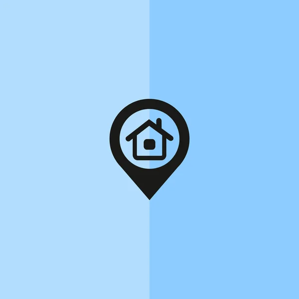 House location pointer simple icon — Stock Vector