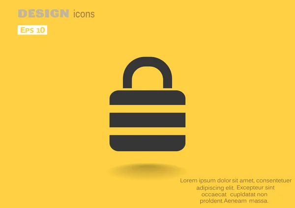 锁定的简单的 web 图标 — 图库矢量图片
