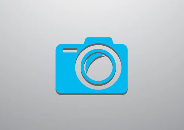Fénykép fényképezőgép egyszerű pókháló ikon — Stock Vector