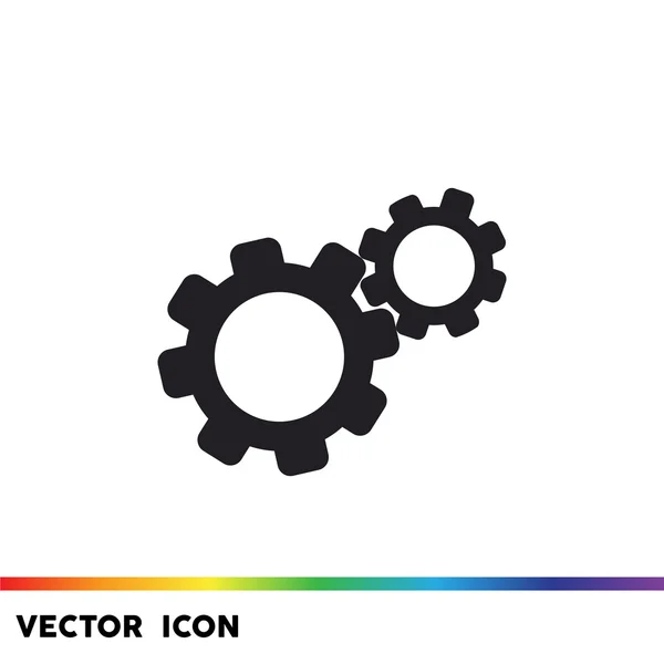 丸い歯車シンプルなアイコン — ストックベクタ