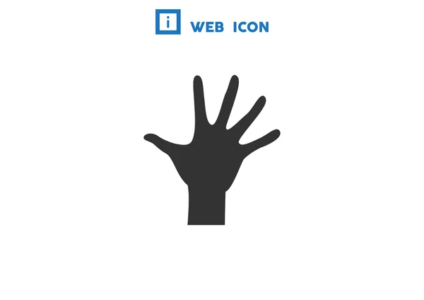 Ikona webové otevřené dlaně — Stockový vektor