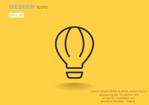 Ballon aerostat web pictogram — Stockvector