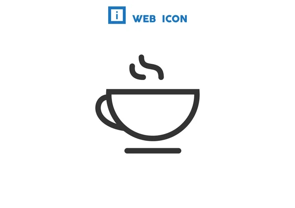ถ้วยของไอคอนเว็บเครื่องดื่มร้อน — ภาพเวกเตอร์สต็อก