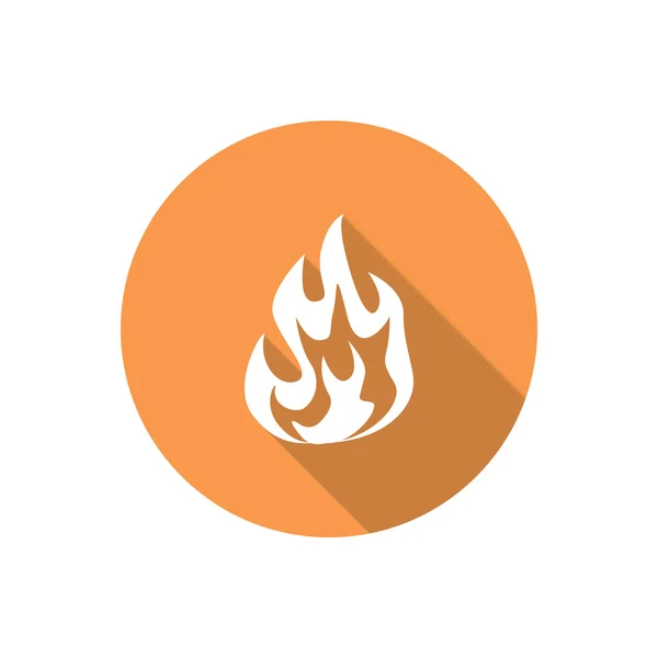 Brand vlammen web pictogram — Stockvector