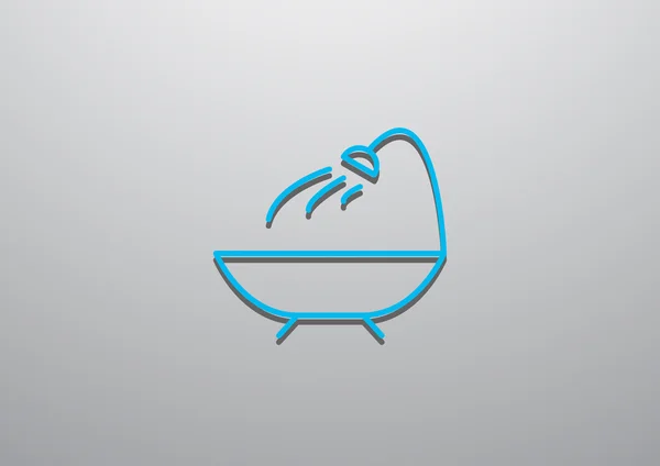 Icono web de baño simple — Vector de stock
