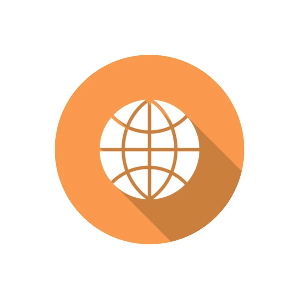 Globo simple icono web — Vector de stock