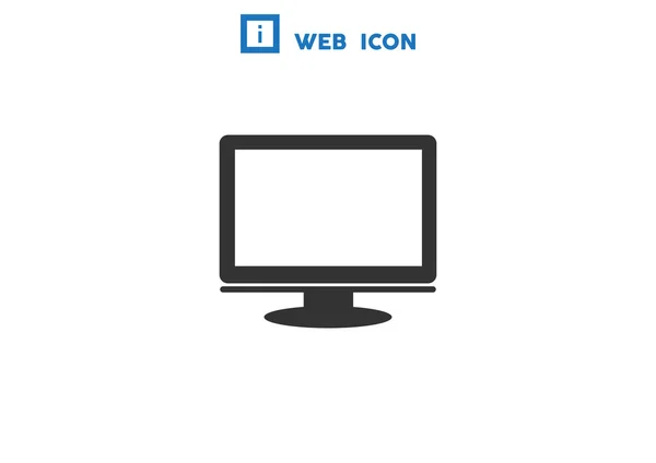 Ícone web de tela de monitor em branco —  Vetores de Stock